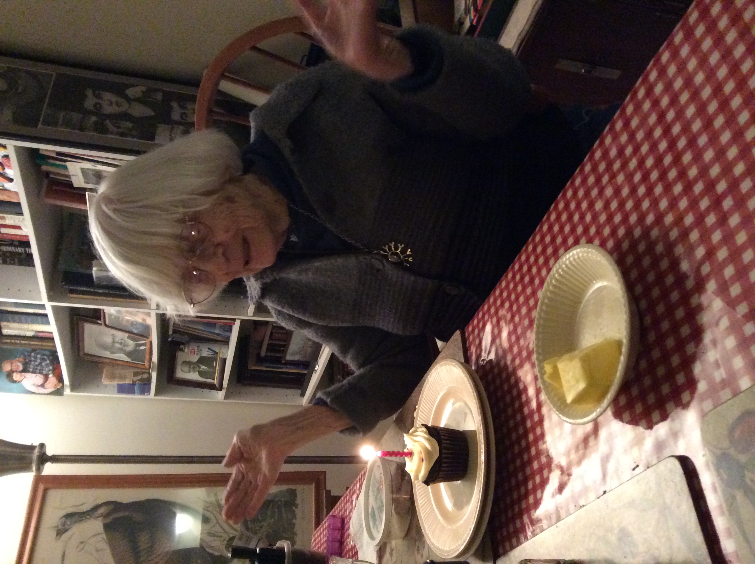 Mimi and cupcake and candle