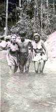 Mimi in New Guinea swimming