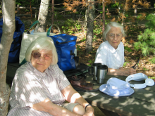 Mimi and Nina at Range Pond